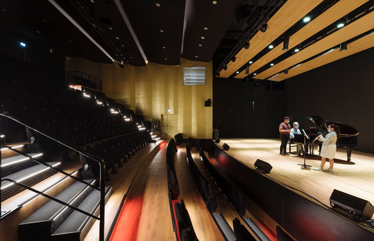 Vue intérieure du Conservatoire d'Abbeville conçu par Chabanne