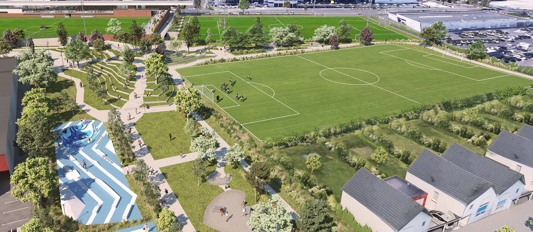 Parc sportif paysager Agence Chabanne